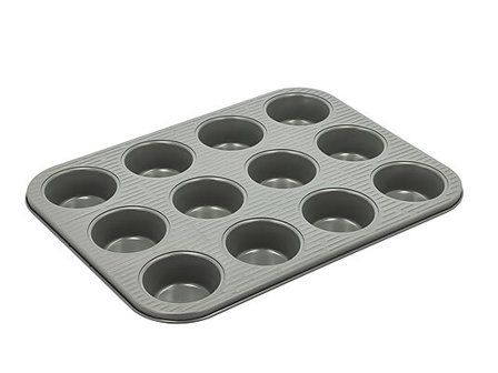 FUNKTION Muffinsform Line 35x26,5x3cm Grå Carbon Steel