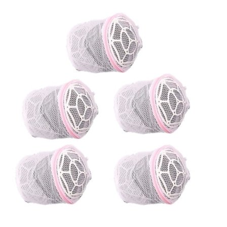 5 st tvättnät för bh, enkelskikts, förhindrar deformation, vit, 15 x 15 cm