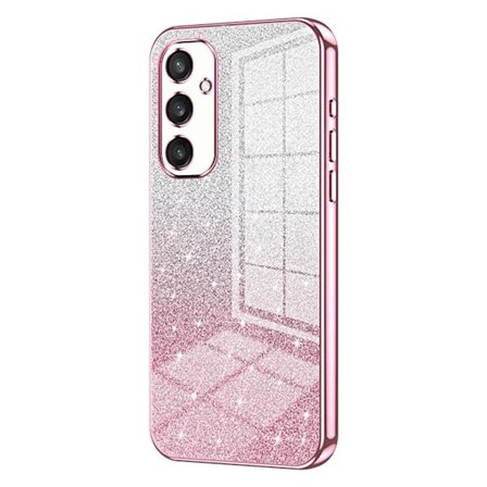 SKALO Samsung S25 Elektropletteret Glitter Cover - Pink Pink