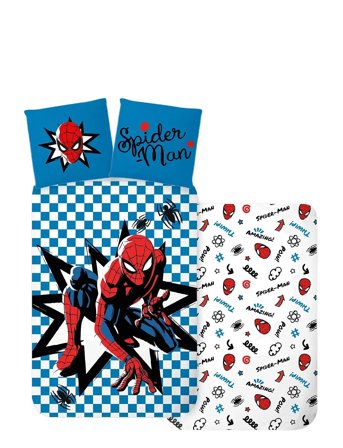 BrandMac Bed Linen Senior Spiderman 3674 - 140X200, 60X63 Cm - Multi/patterned - 140X200.60X63CM