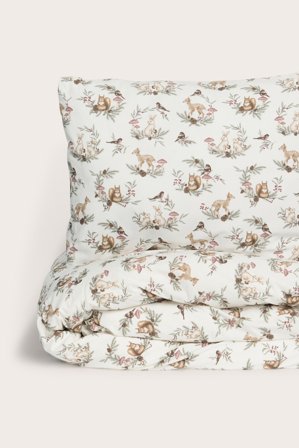 Newbie | Sengetøy med julemotiv 140 x 200 | Offwhite