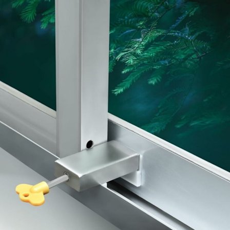 2 stk sett med 2 skyvelås for justerbare skyvevinduer L