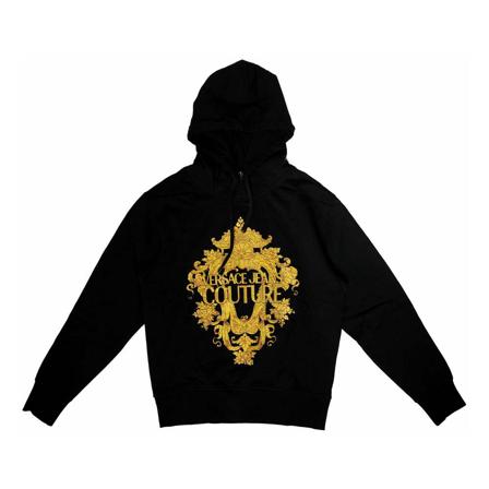 Versace Jeans Couture, Hoodies Zwart, Heren, Maat:M