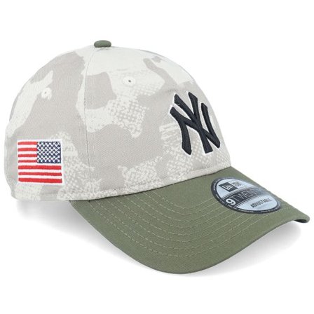 New Era - MLB Kork unconstructed Keps - New York Yankees MLB Armed Forces Day 9TWENTY Stone/Olive Dad Cap @ Hatstore