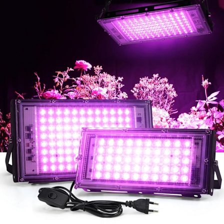 100W Sort LED UV-lys IP65 Vandtæt, Ultraviolet Lampe til Akvarium, Fest, Fluorescerende Farve