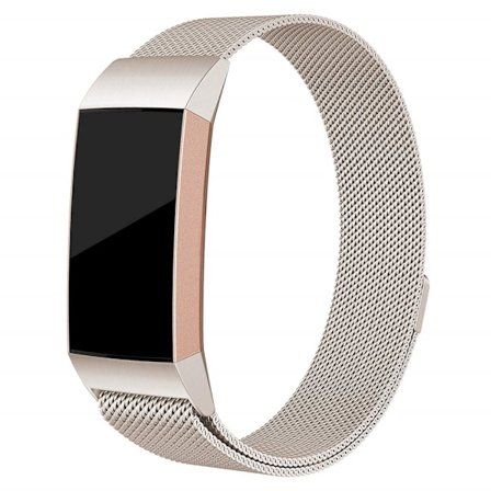 Milanese Loop -ranneke Fitbit Charge 3/4 - samppanjakulta