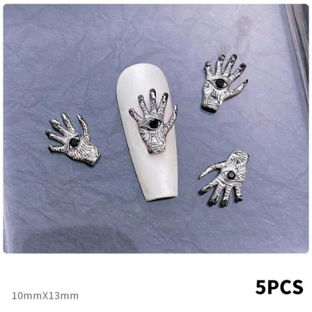 Gjør-det-selv Nail Art-dekorasjoner 3d Legering mørk stil Nail Cross Spider G