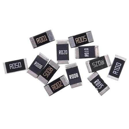 50 kpl Alloy Resistance 2512 SMD -vastusnäytesarja, 10 tyyppiä x 5 kpl = 50 kpl R001 R002 R005 R008 R010 R015 R020 R025 R050 R100