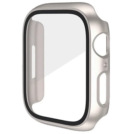 Glas+Skal kompatibelt Apple Watch-fodral 9 8 7 6 SE 5 iWatch Tillbehör Skärmskydd Apple Watch serie 44mm 40mm 41mm 45mm 42mm 38mm