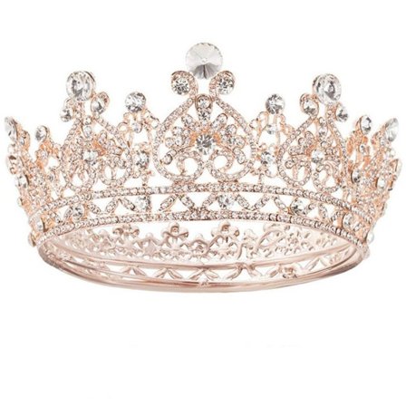 Crystal Crown Bride Queen Crown ROSE GOLD