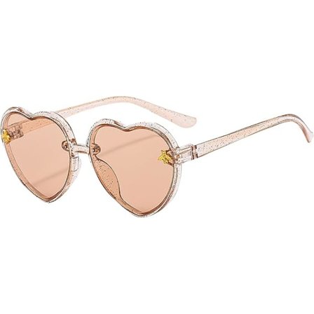 Solglasögon Dam Halloween Hjärtformade Solglasögon Gotisk Goth Halloween Tillbehör Party Kollektion Solglasögon För Kvinnor Och Flickor Brun