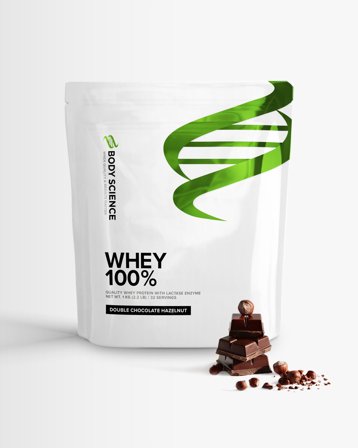 4 x Proteinpulver Whey 100% - 1 kg - Chocolate - Body Science - Vassleprotein, Protein, Kosttillskott, Protein, Vassleprotein (Whey)