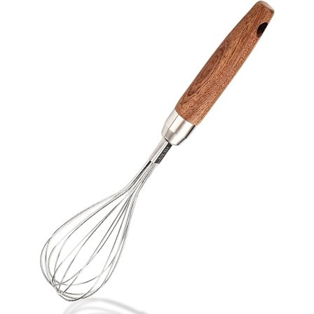 Rustfrit piskeris med træhåndtag - Hjemmekøkkenpisker Multifunktion