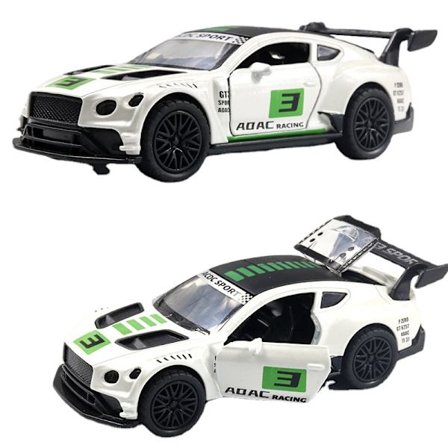 Pojkars sportbilsleksak i vit och grön present