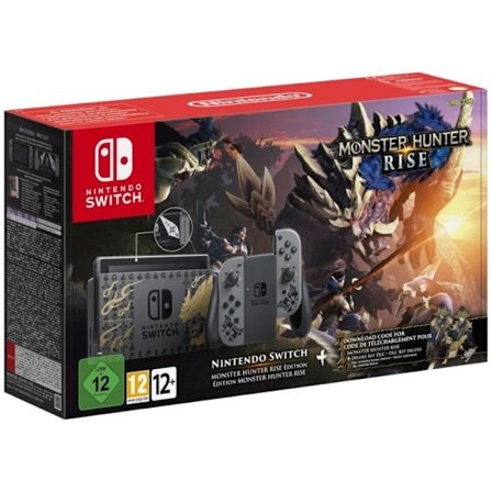 Nintendo Switch Console • Monster Hunter Rise Limited Edition + Monster Hunter Rise (koodi) + Deluxe Kit DLC (koodi)