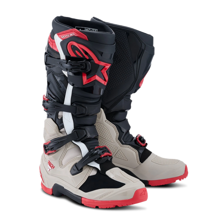 Botas Enduro Alpinestars Tech 7 Negro/Gris claro/Rojo 39