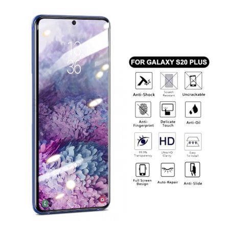 Kattava Galaxy S20 Plus -näytönsuoja NanoEdge Protective muovi