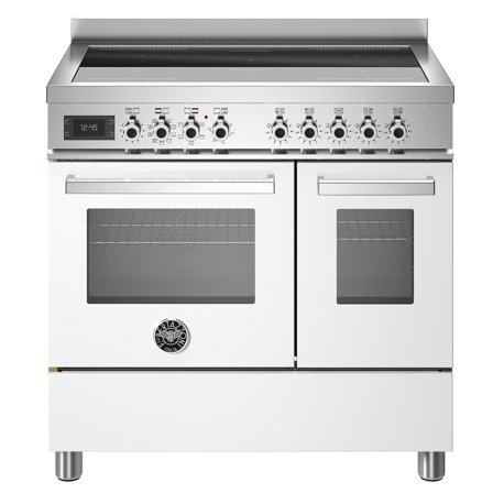 Bertazzoni PRO95I2EBIT Professional induktionsspis med dubbelugn, 90 cm, vit | Vitvaror > Induktionshällar > Induktionsspis | Bagaren och Kocken