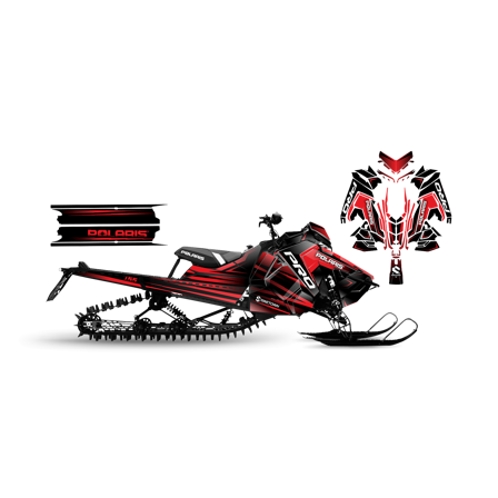 Dekalkit SweTown Reign Röd - Polaris Axys 850 Pro RMK 163 2019-2019