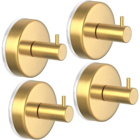 4 stk. - 6*6*5,5 cm - Sugekopper - Kroge m/ vakuum sugekop - håndklædekroge uden boring