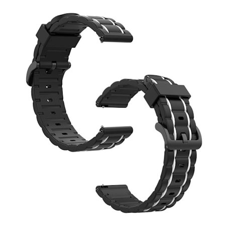 Wavy silicone watch band for Garmin watch - White