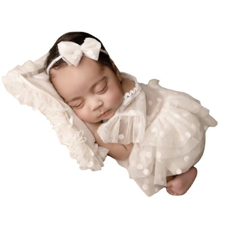 4 stykker baby pige blonder kostume sæt fotografering rekvisitter