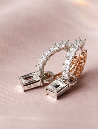 Marmara Sterling Two-Sided Earrings - Gold - ONE SIZE