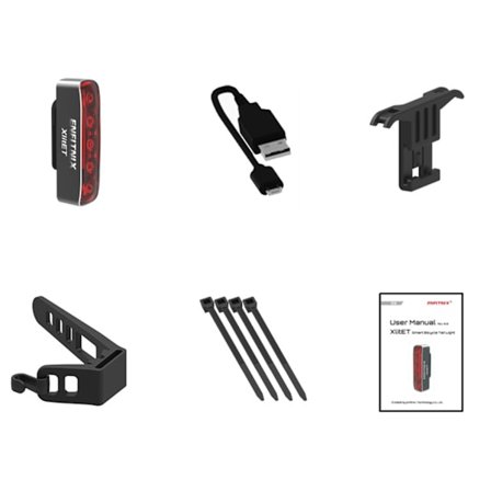 XfitET Automatisk Start Stopp Bromsavkännande Ficklampa för Smart Cykel Bakljus Ultra Ljus Uppladdningsbar Vattentät LED Cykel Baklampa