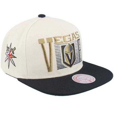 Mitchell & Ness - NHL Beige snapback Caps - Vegas Golden Knights Speed Zone Off White/Black Snapback @ Hatstore