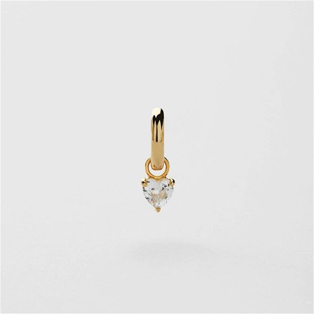 Clear Heart Single Hoop