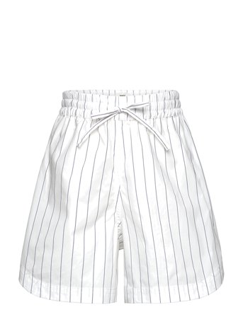Crisp Poplin Pio Shorts White Mads Nørgaard