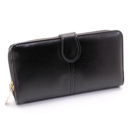 Damplånbok Classic Zipper Large - Flera Färger Svart