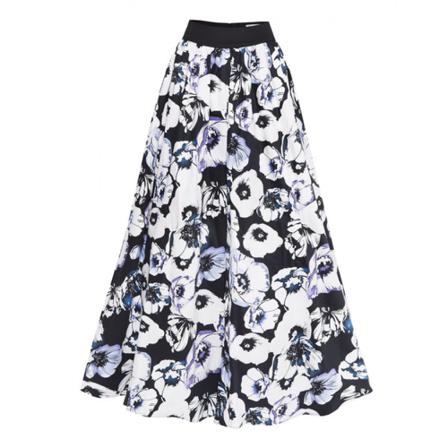 Kasia Miciak design Floral Maxi Spódnice, kobieta, Czarny