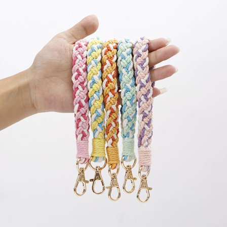 1 Pakke Håndlaget Nøkkelring Blonde Armbånd Nøkkelring (Tilfeldig Farge)