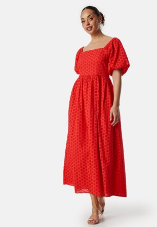 SELECTED Slfanelli On Off Ankle Dress Flame Scarlet Klær