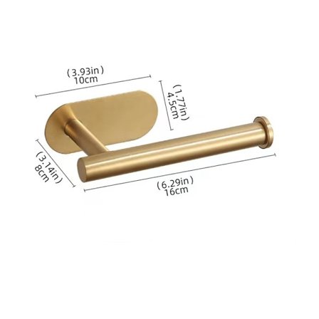 Perforationsfri klæbende toiletrulleholder, håndklædeholder til vægmontering, opbevaringsorganisator til køkken og badeværelse, dispenser til 