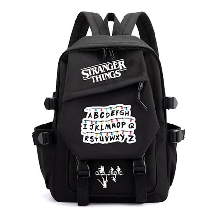 Stranger Things Ryggsekk med trykk, Tenåringsryggsekk, Multifunksjonell, Stor kapasitet, Slitesterkt materiale, Tilgjengelig i flere farger, 