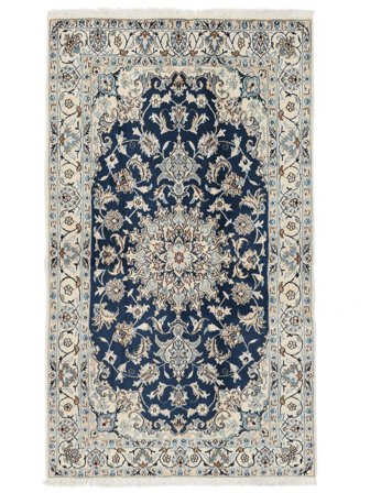 Hand Knotted Persian Nain Rug 118X200 Dark Grey/Black