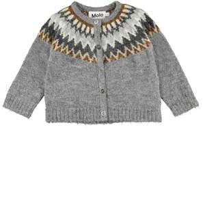 Molo Nordic Knit Bay Cardigan 92 cm - Jumpers and knitwear - 92 cm - Grey