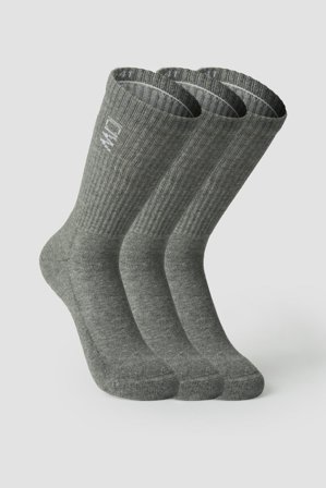 ICANIWILL - Training Socks 3-pack Light Grey Melange - Damer - Træningstøj fra ICIW