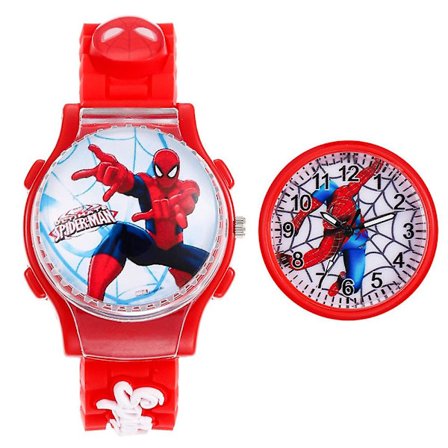 Spiderman Superhero Watches Barn Pojkar Flickor Watch Rolig Flip Design Födelsedagspresent