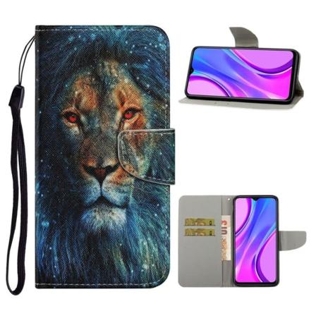 Wonderland Xiaomi Redmi 9C Flip etui - Løve Blue