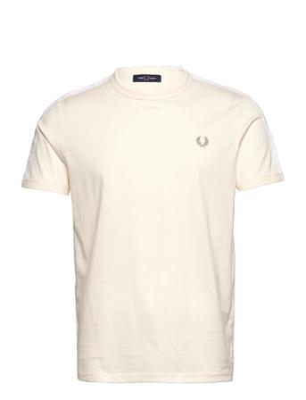 Tonal Tape Ringer Tee T-shirts Short-sleeved Kermanvärinen Fred Perry