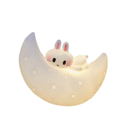 Suloinen sarjakuva pupu yövalo makuuhuoneen yöpöydän lamppu - lämmin c