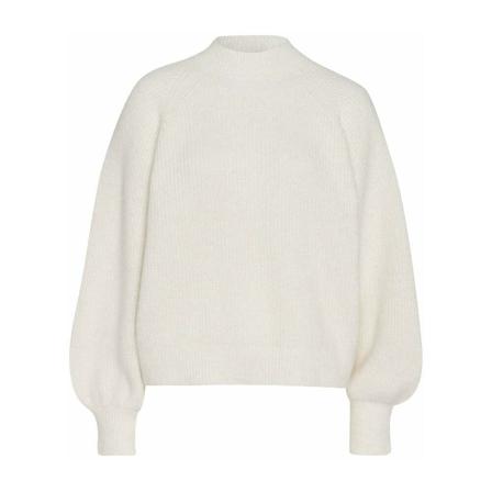 IVY OAK Round-neck Stickat vit, Dam Stickade tröjor & koftor, Dam, Storlek: 2XS