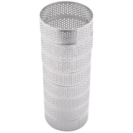 8 stk. Rustfrit Stål Tærteforme, Varmebestandige Perforerede Kage Mousseforme Runde Dobbelt Rullede Tærteforme Metalforme 6cm