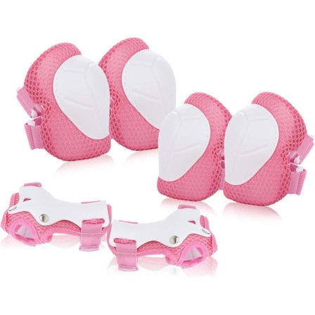 Barn Skate Pads 6 st Justerbara Barn Knäskydd Armbågsskydd Handledsskydd Skyddsutrustning Set för Cykling Rullskridskoåkning Scooter