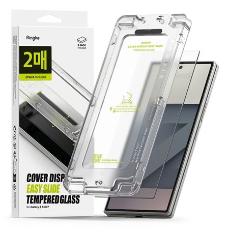 Ringke Cover Display Easy Slide Herdet glass 2-pakning for Samsung Galaxy Z Fold 7 - Transparent