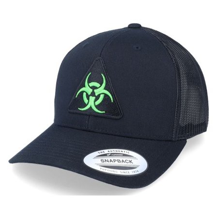 Iconic - Svart trucker Keps - Biohazard Patch Black Trucker @ Hatstore