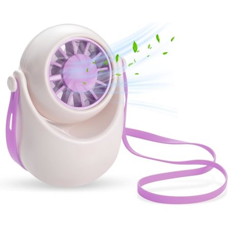 Lasten kaulatuuletin, kannettava käsituuletin henkilökohtainen pöytätuuletin, 95° säädettävä, USB ladattava 2 tuulennopeuden minituuletin lapsille 